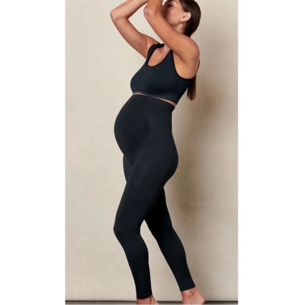 BLANQI EVERYDAY Maternity Belly Support Leggings in Black S Small
